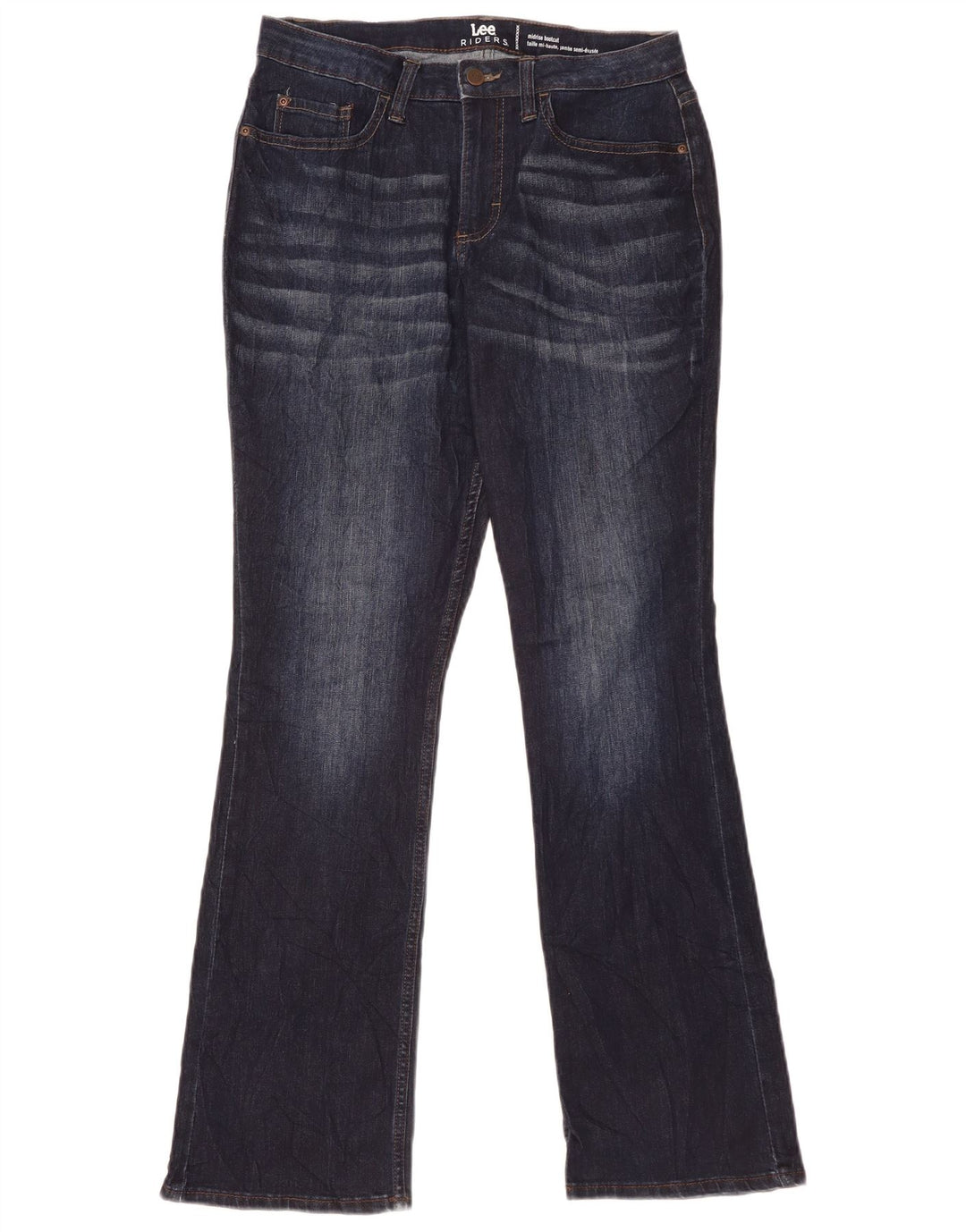 Lee Womens Riders Mid Rise Bootcut Jeans US 8 Medium W31 L32 Navy Blue