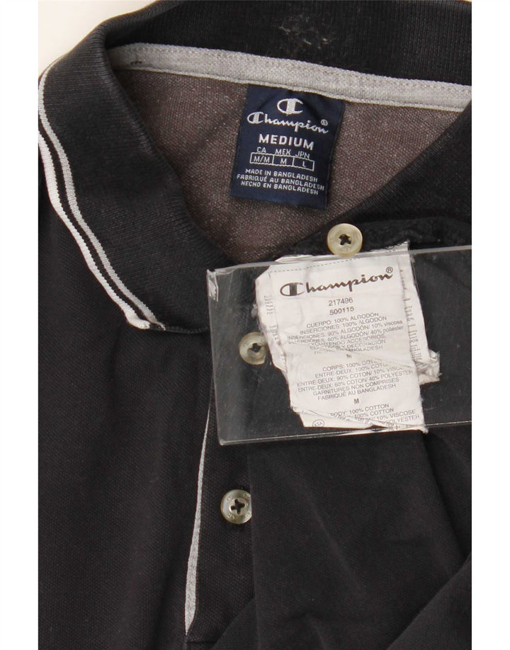 Champion herre poloshirt Medium marineblå stribet bomuld