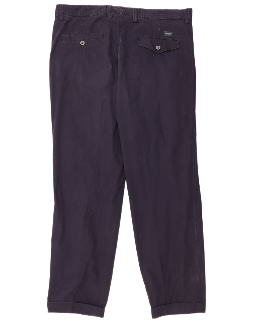 DOCKERS Herre Classic Fit Pegged Chino Bukser W36 L30 Marineblå Bomuld