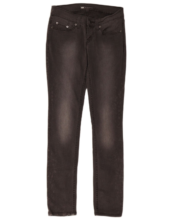 Levi's Dame 524 Super Low Skinny Jeans W29 L32 Grå Bomuld