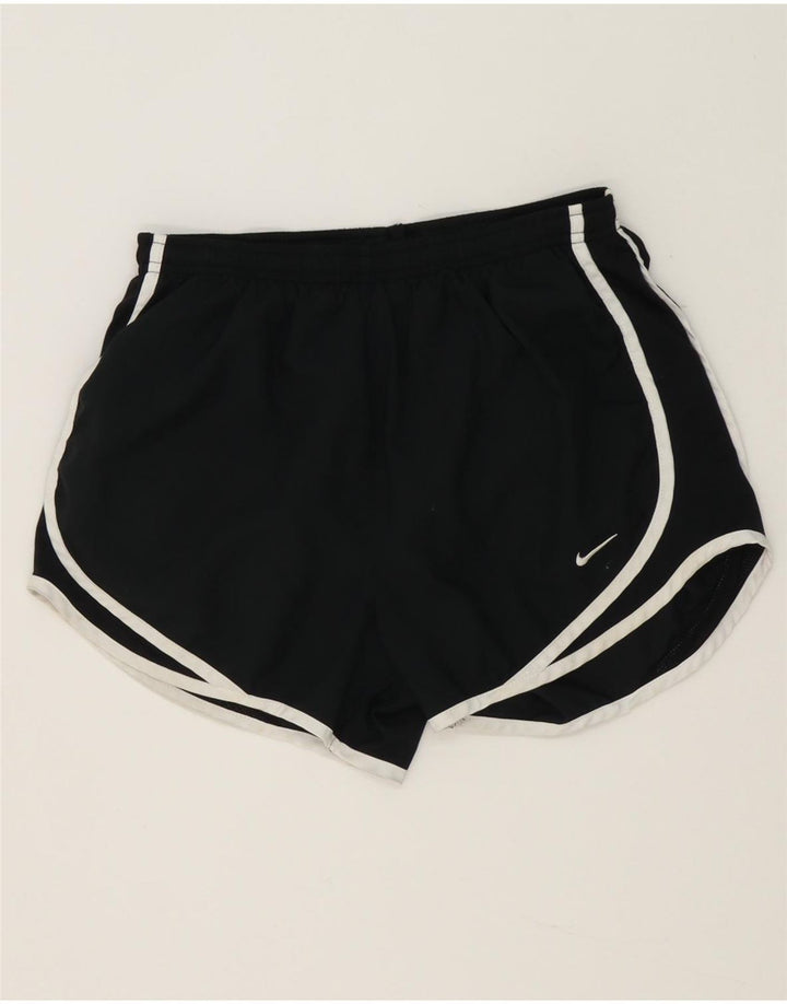 Nike Dame Dri Fit Sport Shorts UK 8 Small Black Polyester