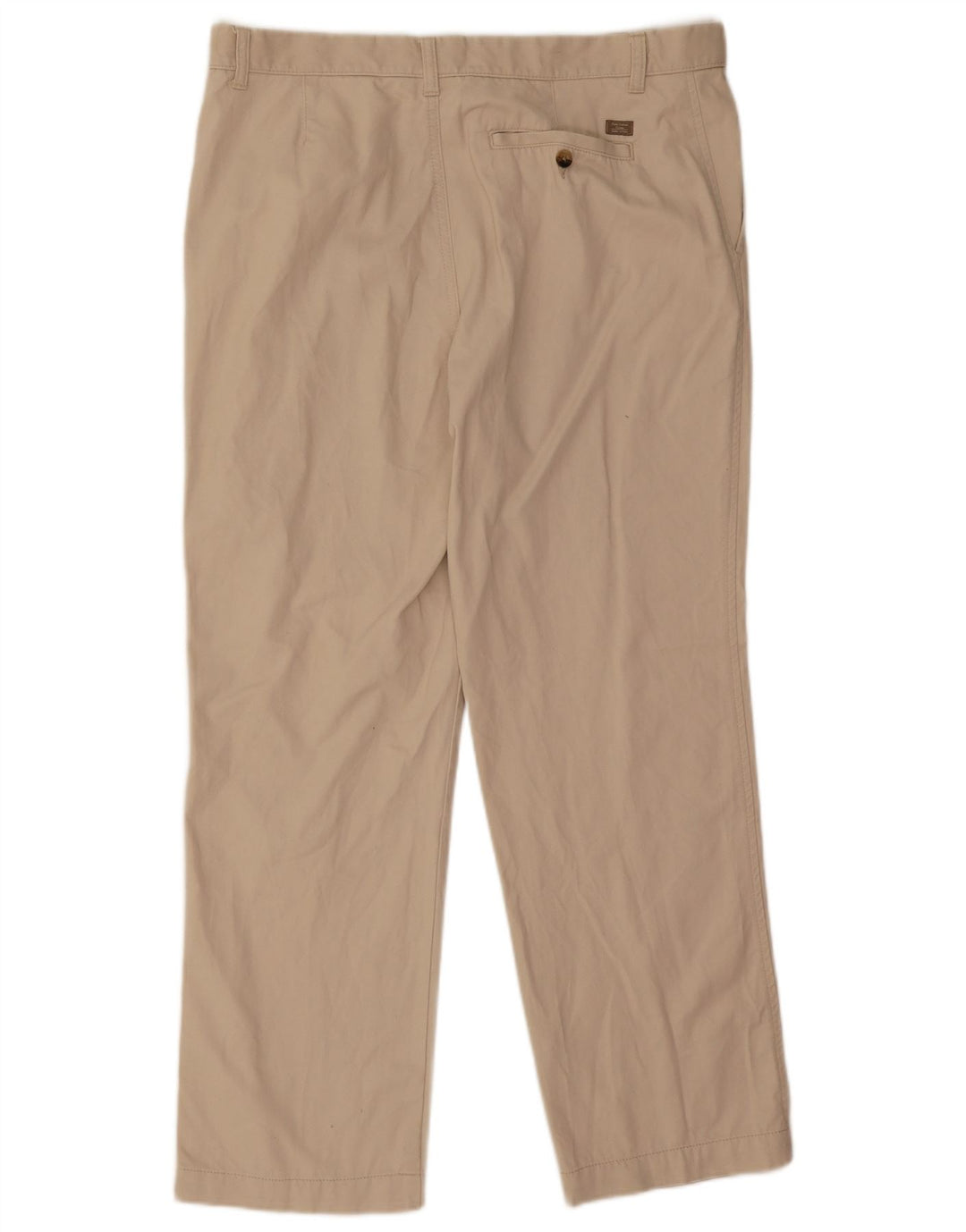Marks & Spencer Herre Lige Regular Chino Bukser W36 L29 Beige Bomuld