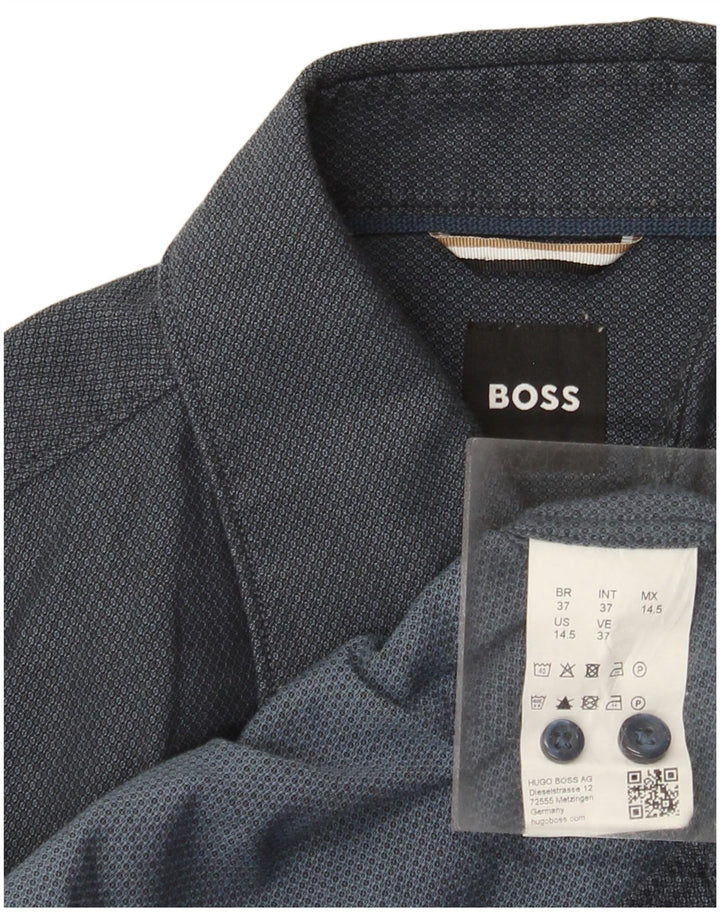 Hugo Boss herreskjorte str. 14 Lille marineblå bomuld
