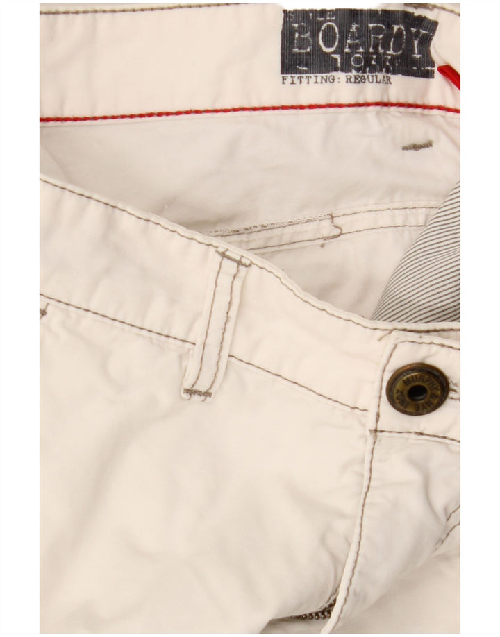 VINTAGE Straight Regular Fit bukser til mænd W34 L32 Off White