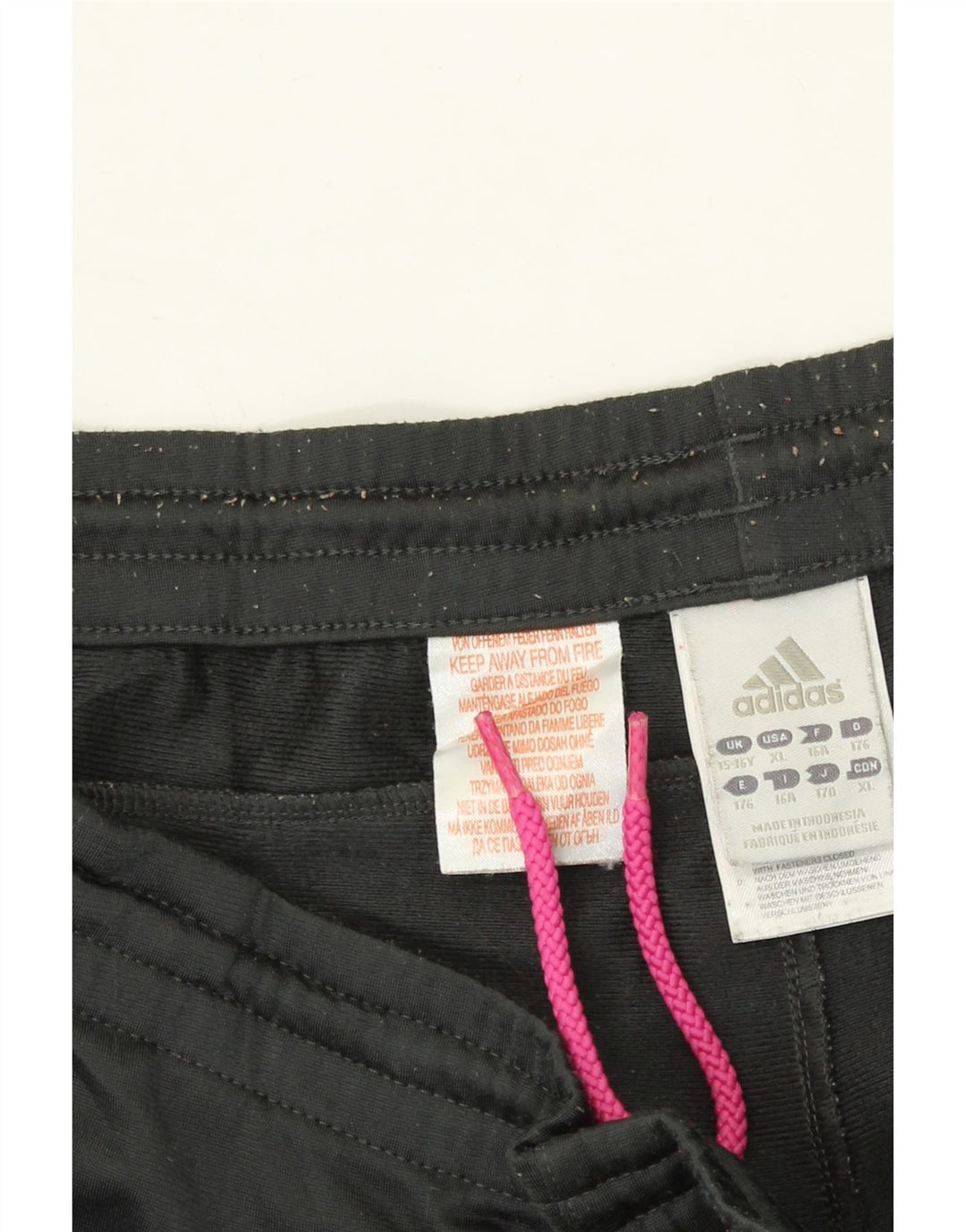 ADIDAS Girls Tracksuit Trousers 15-16 Years  Grey Colourblock Polyester Vintage Adidas and Second-Hand Adidas from Messina Hembry 