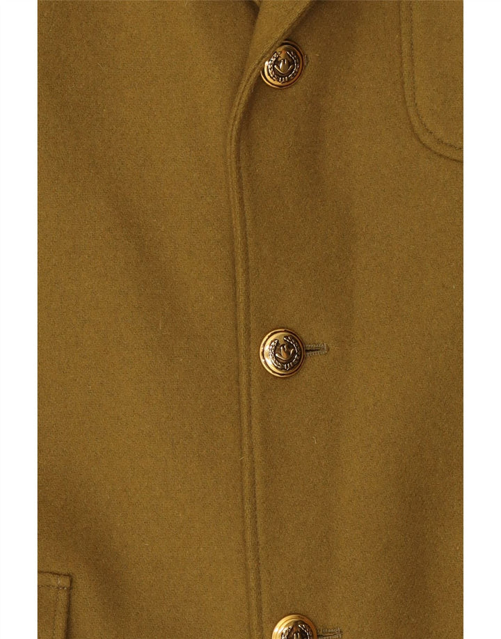 MOSCHINO Mens 3 Button Blazer Jacket UK 38 Medium Khaki Wool Vintage Moschino and Second-Hand Moschino from Messina Hembry 
