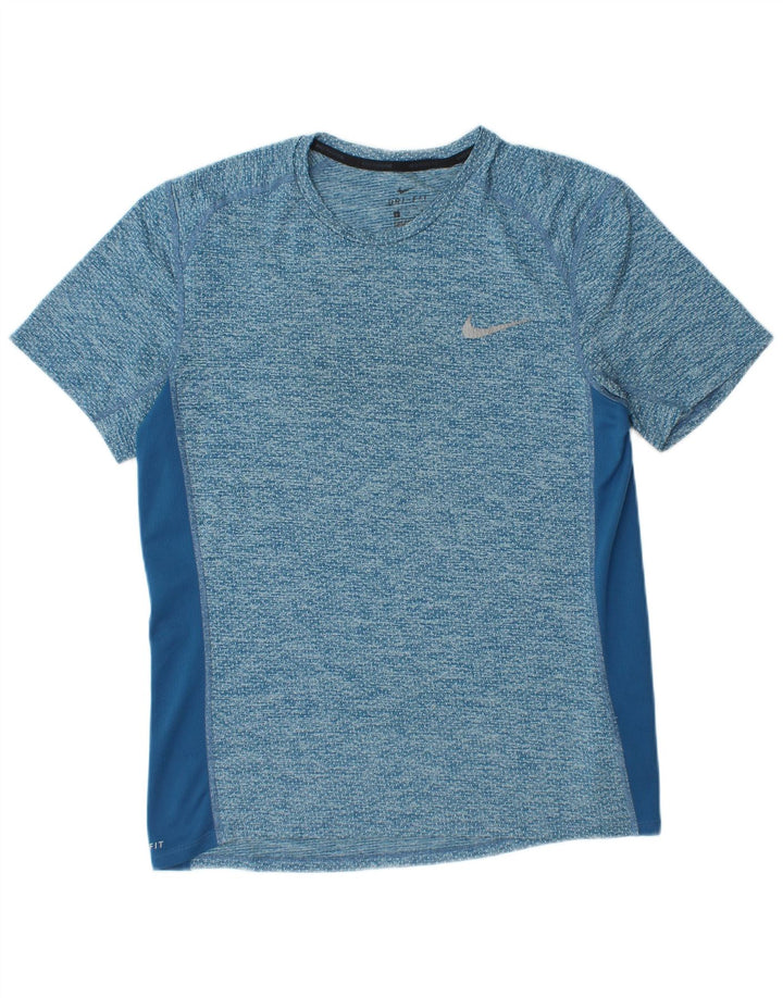 NIKE Dri Fit T-shirt top mellemblå polyester til mænd
