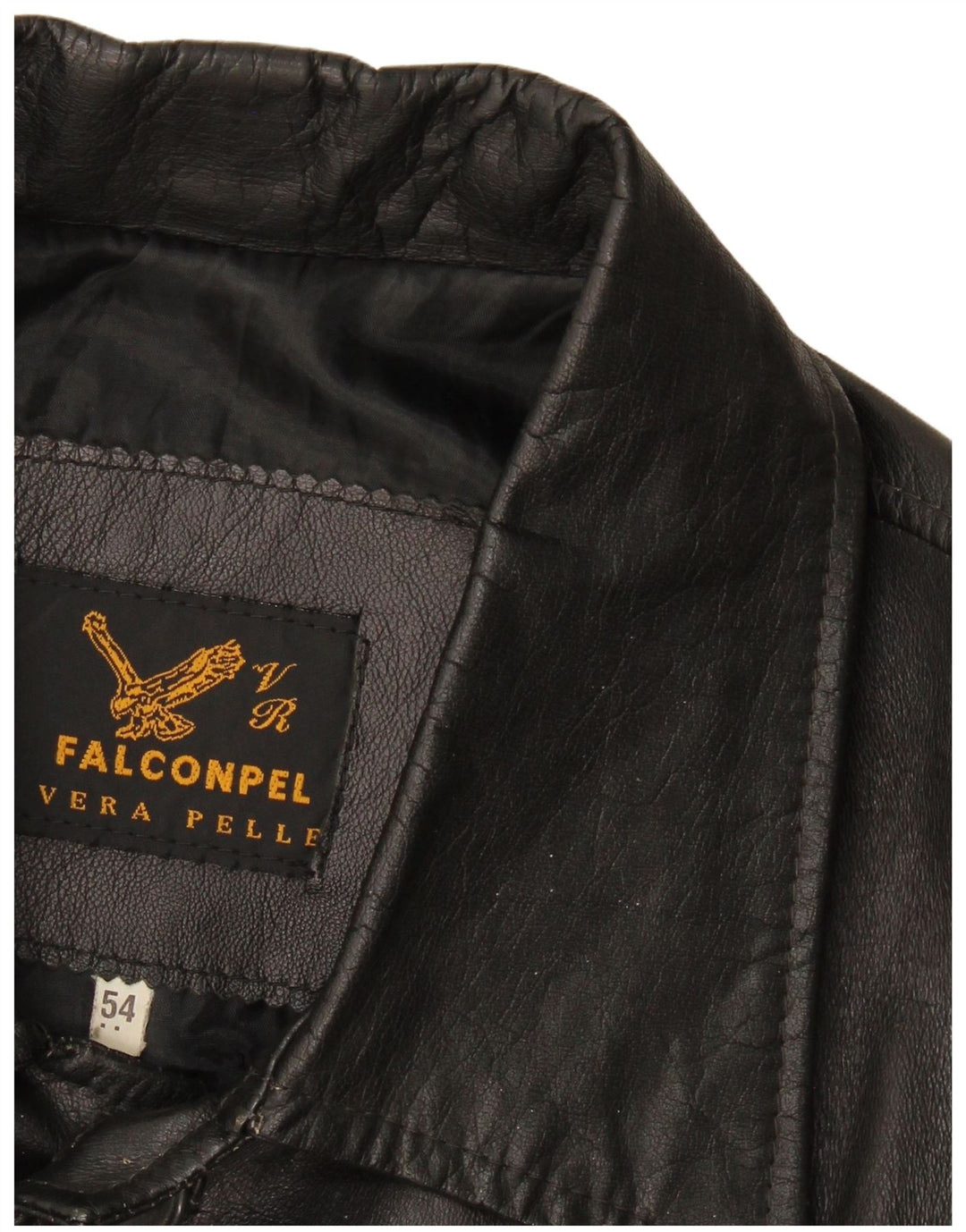 Falconpel Herre Læderjakke IT 54 2XL Sort Læder