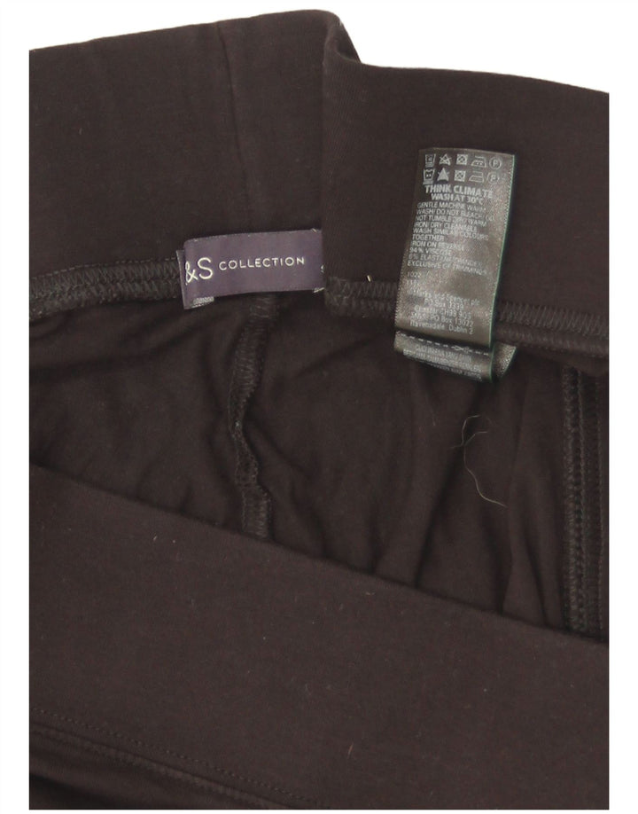 Marks & Spencer Dame Capri Leggings UK 18 XL Sort Viscose