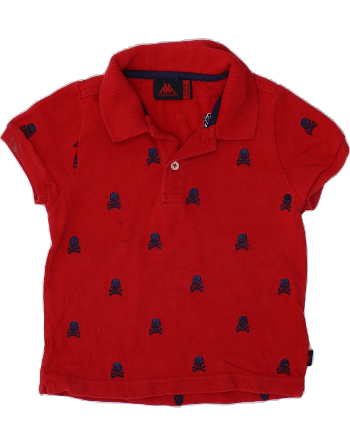 KAPPA Boys Graphic Polo Shirt 3-4 Years Red Cotton Vintage Kappa and Second-Hand Kappa from Messina Hembry 
