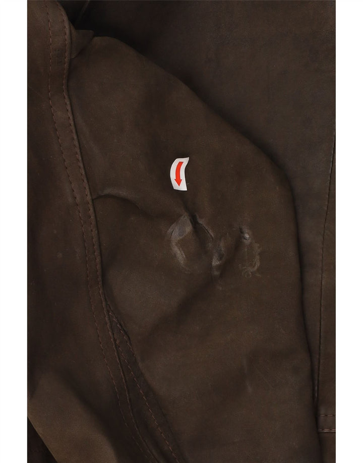 VINTAGE Herre læderjakke IT 48 Medium Brun
