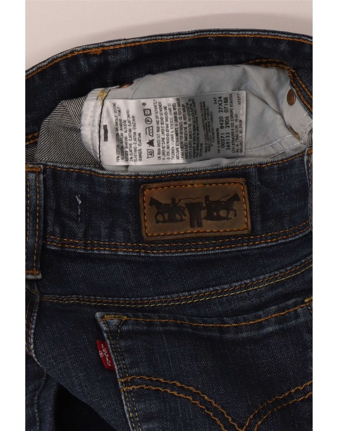 Levi's Dame 571 Slim Jeans W27 L29 Blå Bomuld