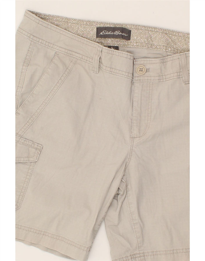 EDDIE BAUER Womens Cargo Shorts US 8 Medium W30  Grey Cotton Vintage Eddie Bauer and Second-Hand Eddie Bauer from Messina Hembry 