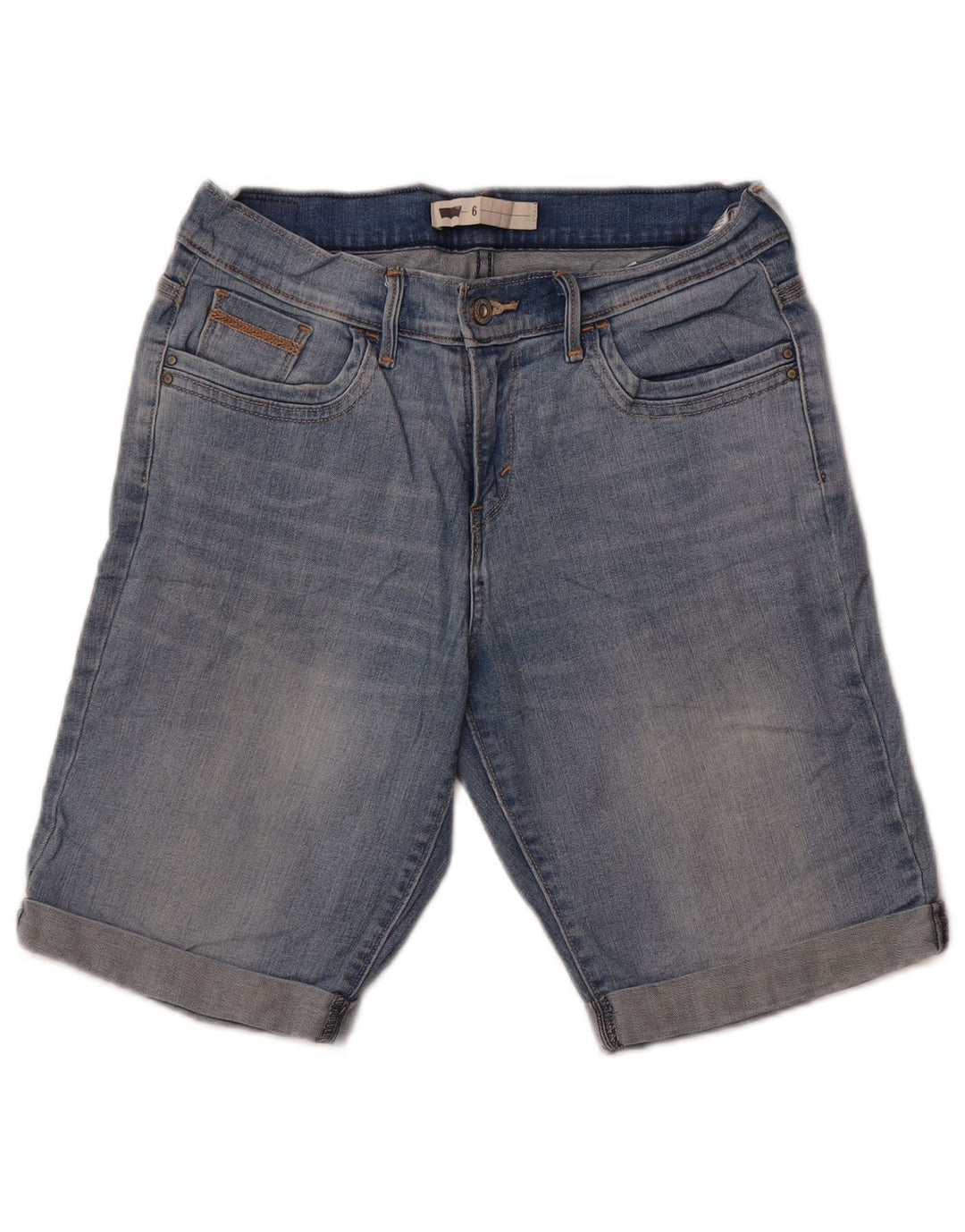 Levi's denimshorts til kvinder US 6 Medium W28 blå bomuld