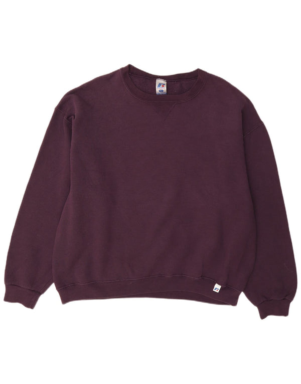 Russell Athletic Herre Dri-Power Sweatshirt Jumper Large Bourgogne Polyester