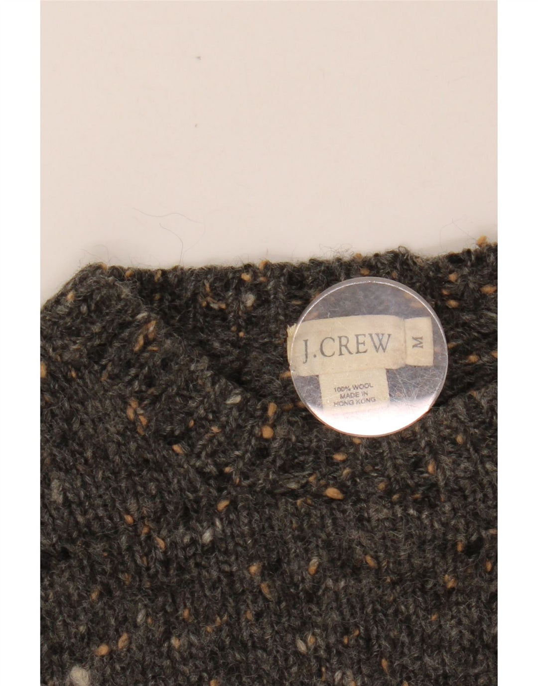 J. CREW Sweater med rund hals til kvinder UK 14 Medium Grå Flecked