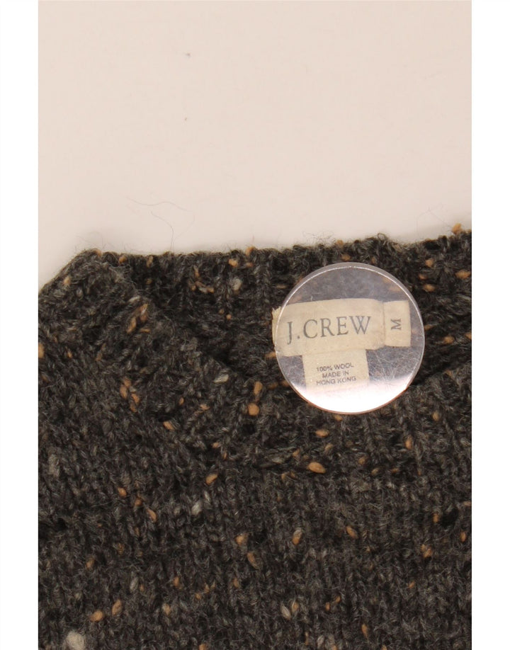 J. CREW Sweater med rund hals til kvinder UK 14 Medium Grå Flecked