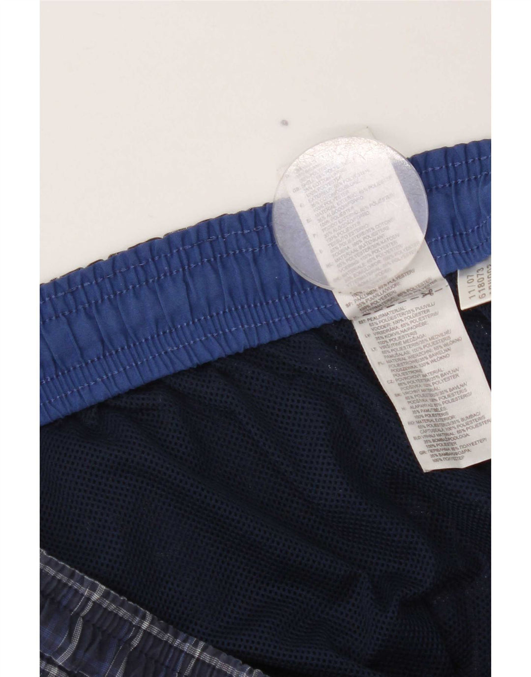 Adidas Badeshorts til mænd store marineblå ternet polyester