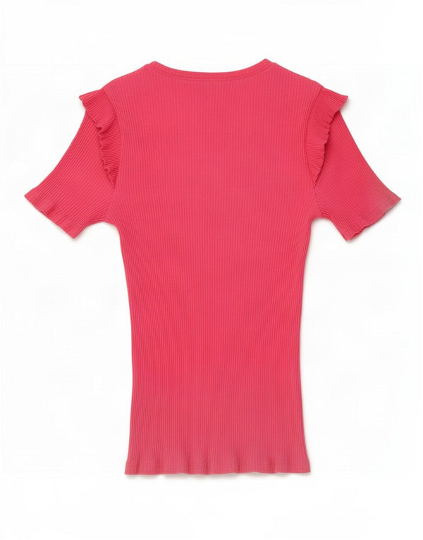 Zara T-Shirt Top UK 12 Medium Pink