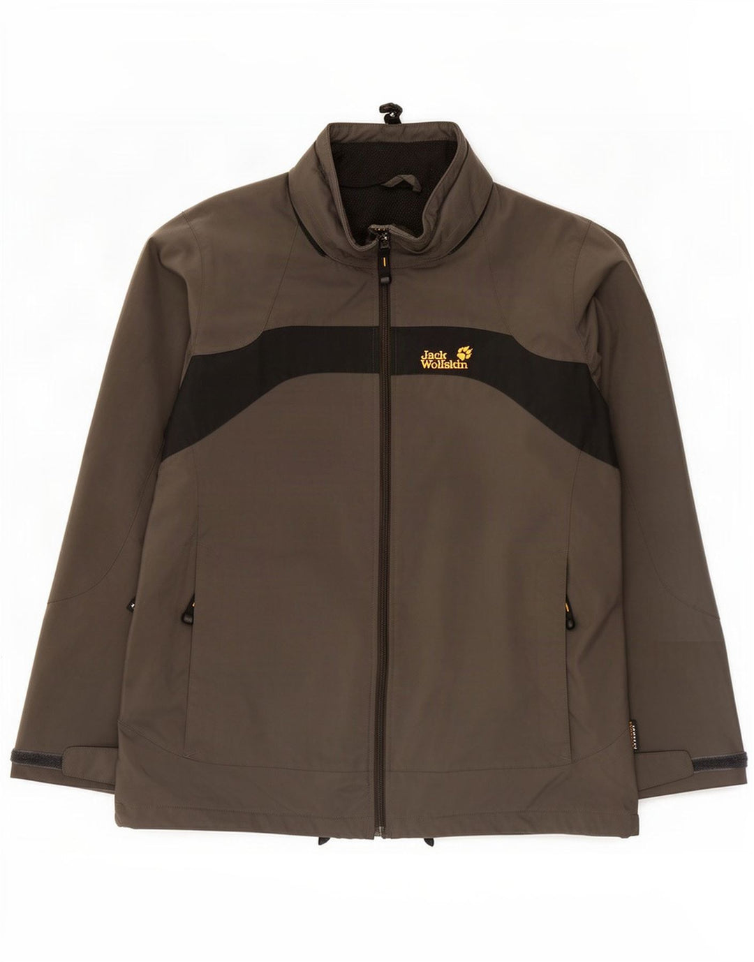 Jack Wolfskin Regnjakke til mænd UK 36/38 Medium Grey Colourblock Polyamid