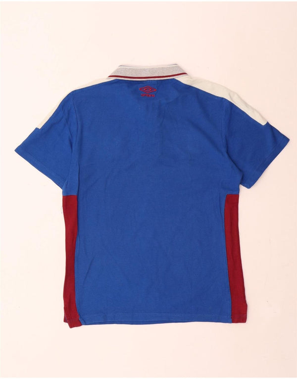Umbro Herre Grafisk Polo Shirt Medium Blue Colourblock