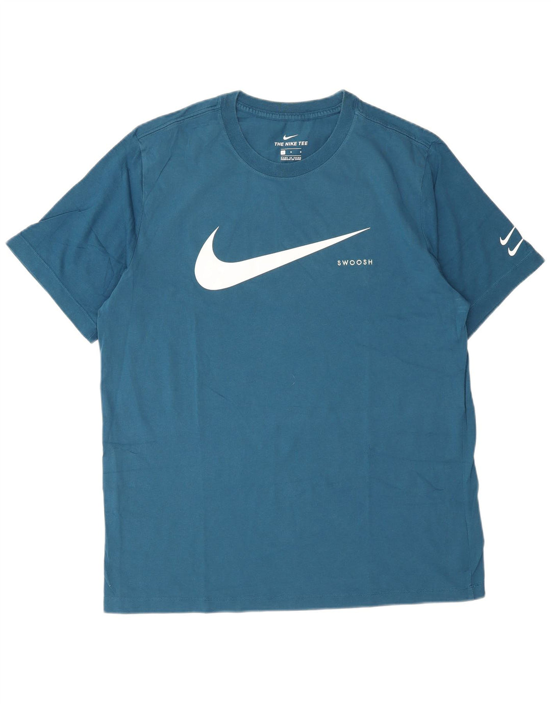 NIKE Grafisk T-shirt top til mænd, stor blå bomuld