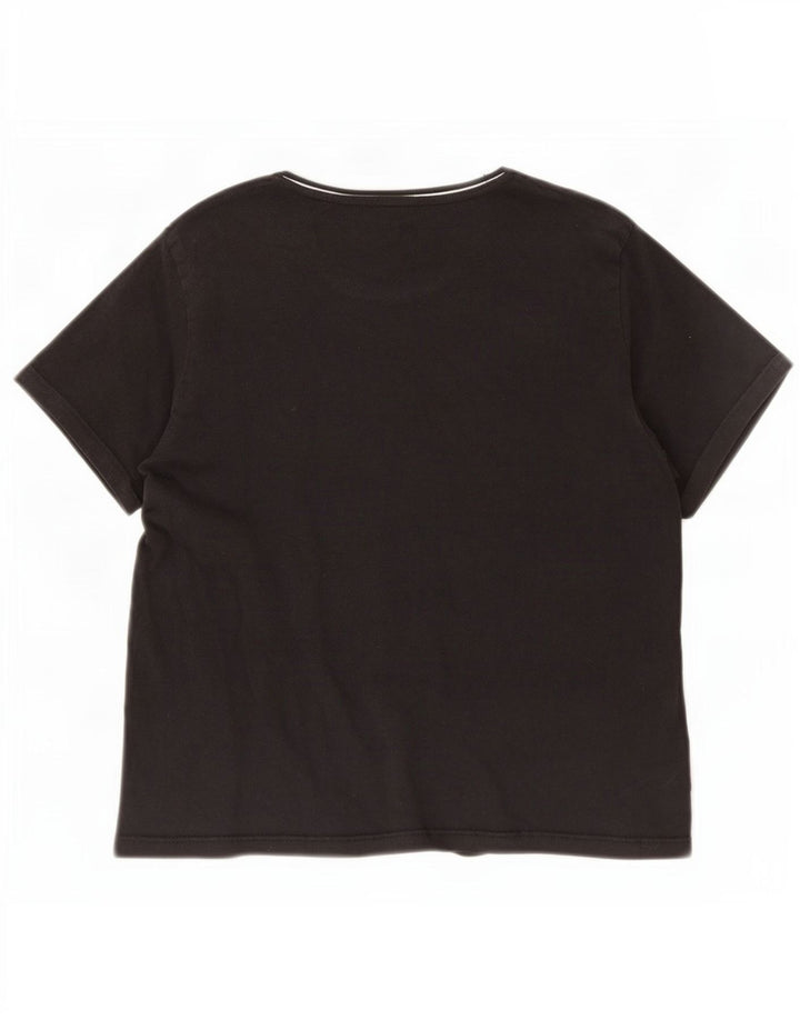 Levi's Dame T-Shirt Top UK 10 Lille Sort Bomuld