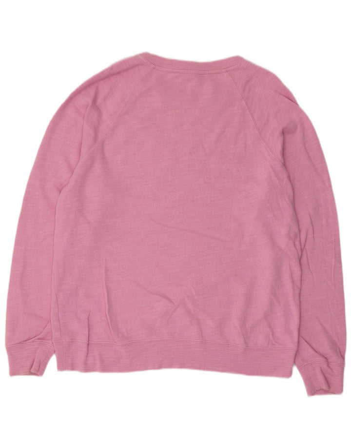 Marks & Spencer Dame Grafisk Sweatshirt Jumper UK 12 Medium Pink Flecked
