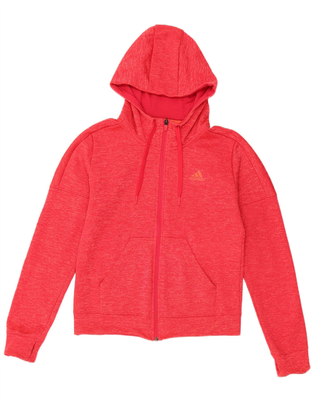 ADIDAS Climawarm hættetrøje med lynlås til kvinder UK 8/10 Small Pink Polyester