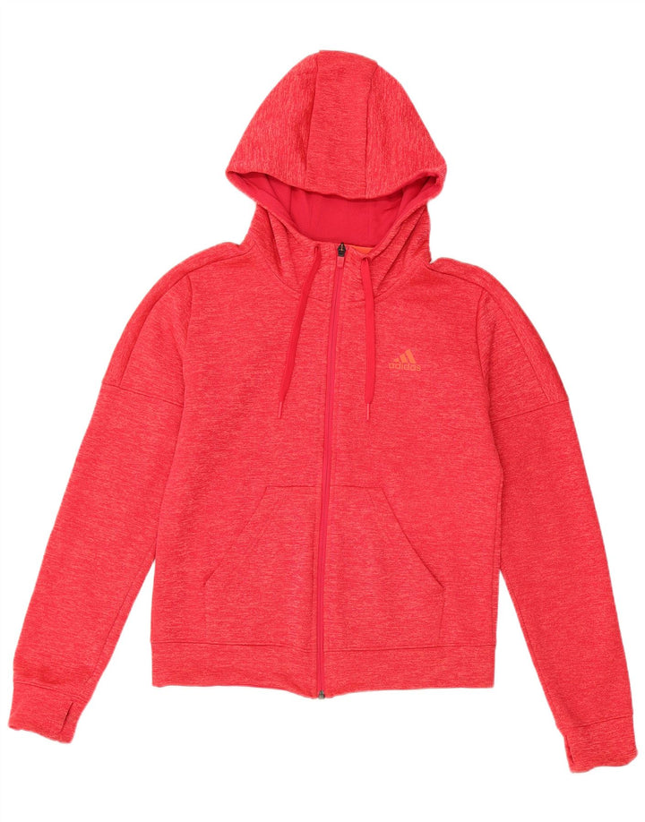 ADIDAS Climawarm hættetrøje med lynlås til kvinder UK 8/10 Small Pink Polyester
