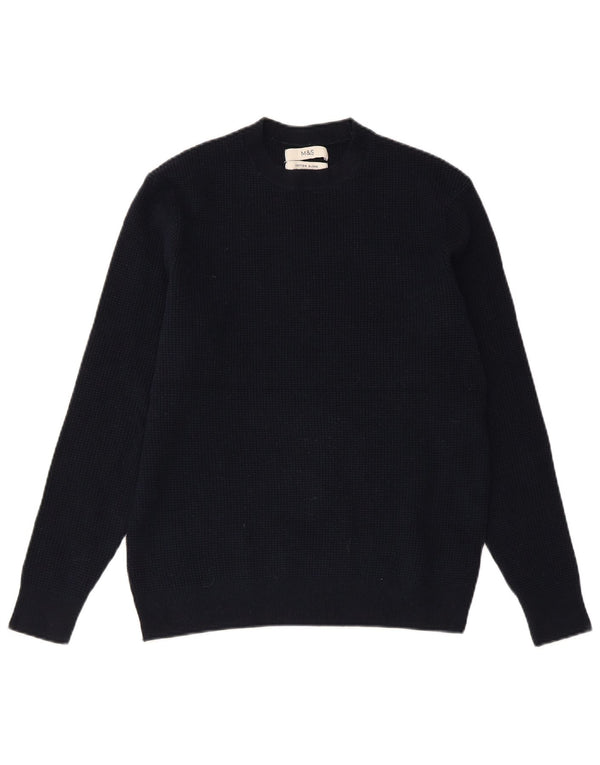 MARKS & SPENCER Dame sweater med rund hals DK 10 Lille marineblå