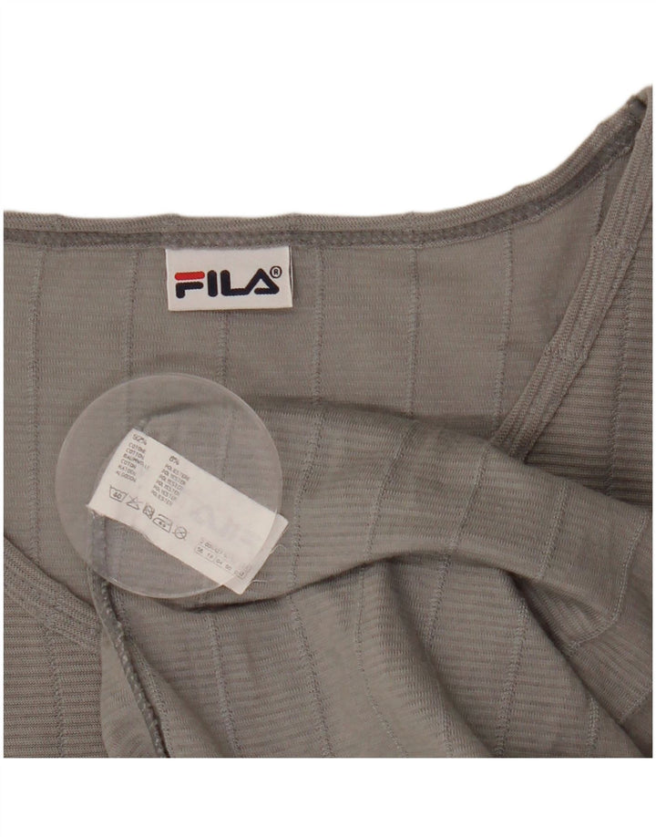 Fila Herre T-Shirt Top XL Gråstribet bomuld