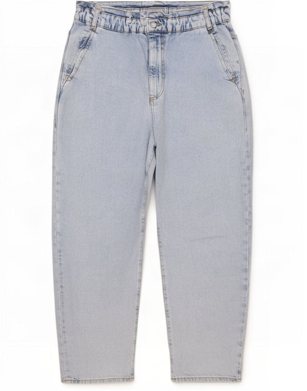 Zara Womens High Rise Tapered Jeans EU 44 XL W34 L26 Hvid