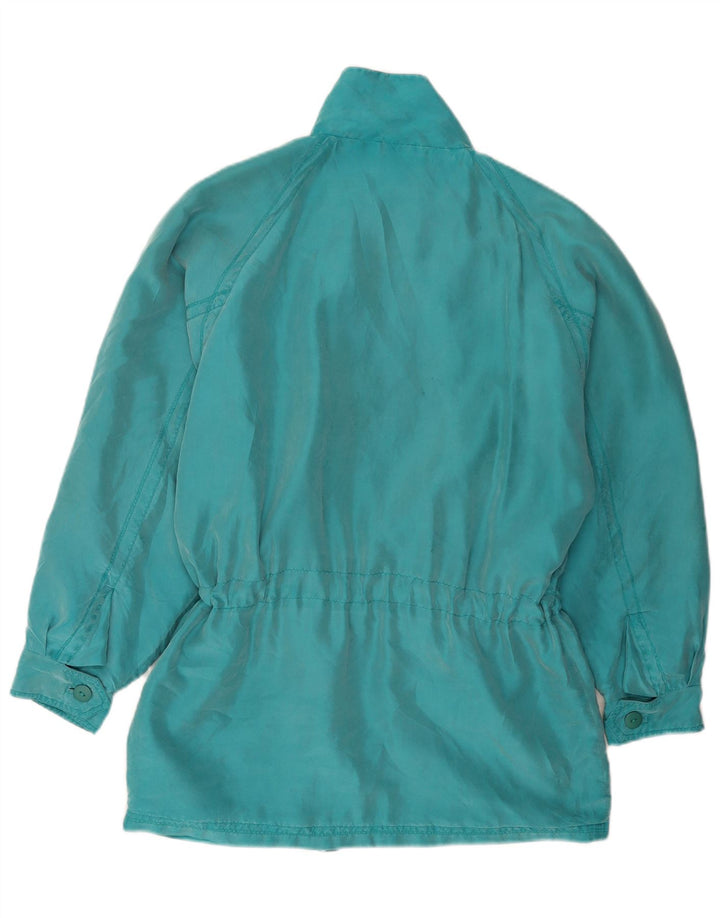 Vintage overfrakke til kvinder IT 44 Medium turkis silke