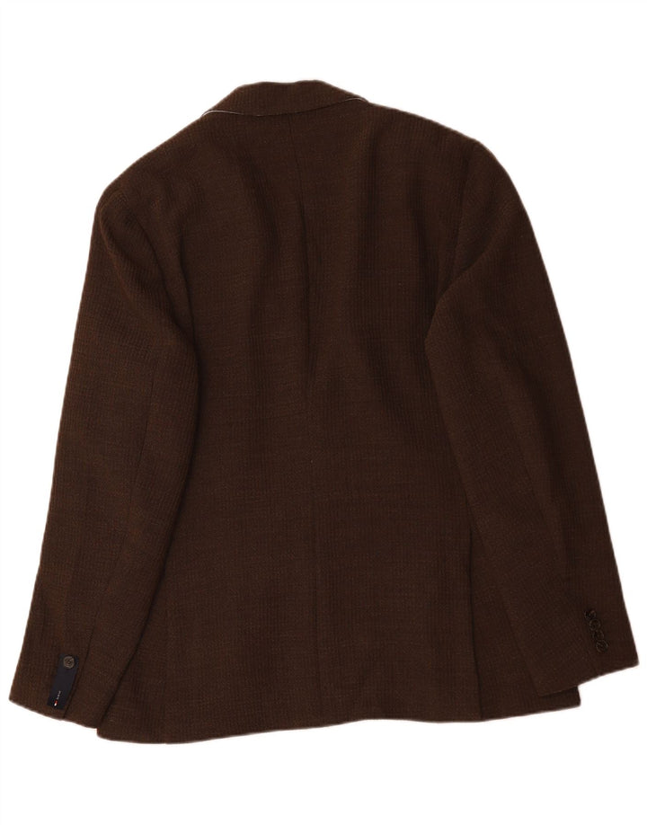 Tommy Hilfiger Herre 2-knaps blazerjakke IT 50 Stor brun polyester
