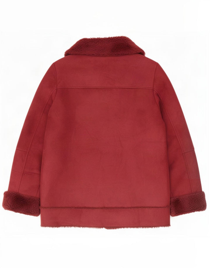 Marks & Spencer Sherpajakke til kvinder UK 10 Small Bourgogne Polyester