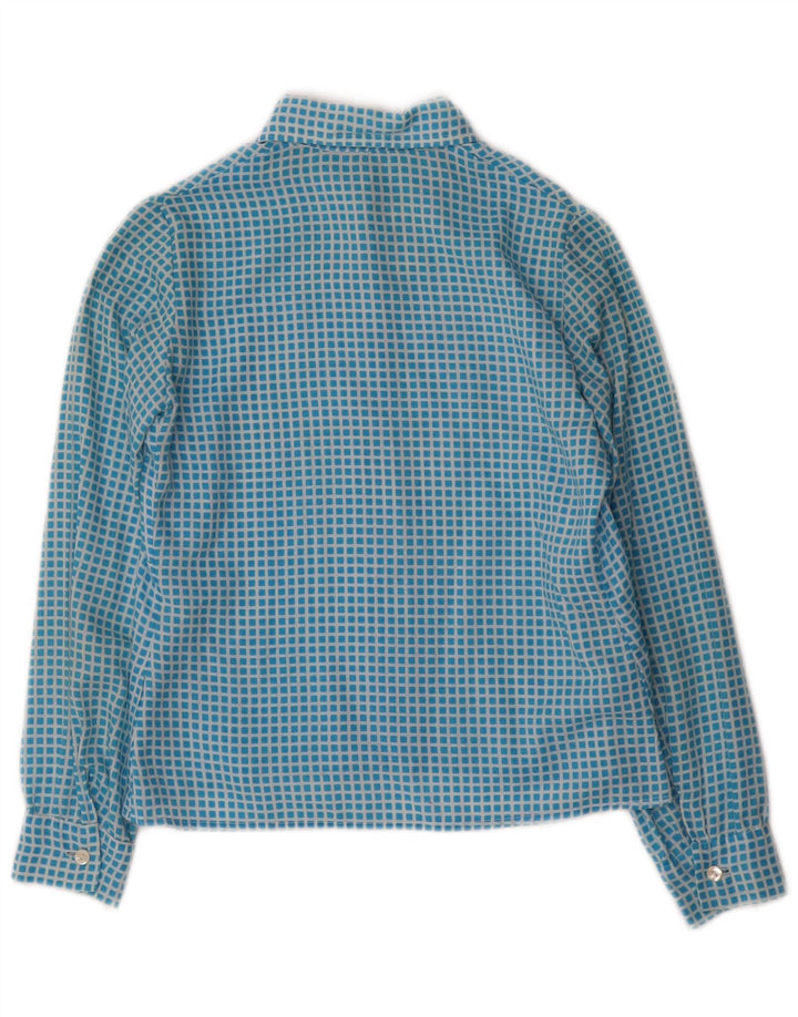Vintage dameskjorte UK 10 Small Blue Check