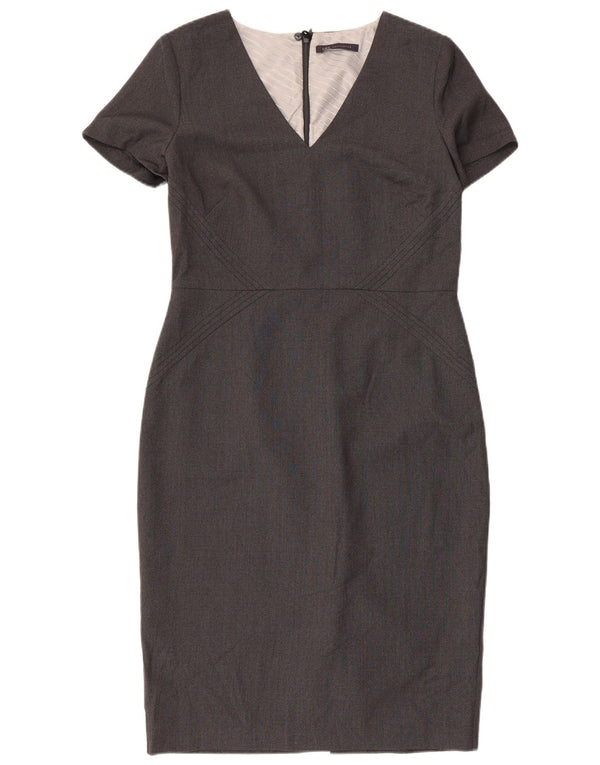 Marks & Spencer Womens Sheath Dress UK 12 Medium Grey Polyester