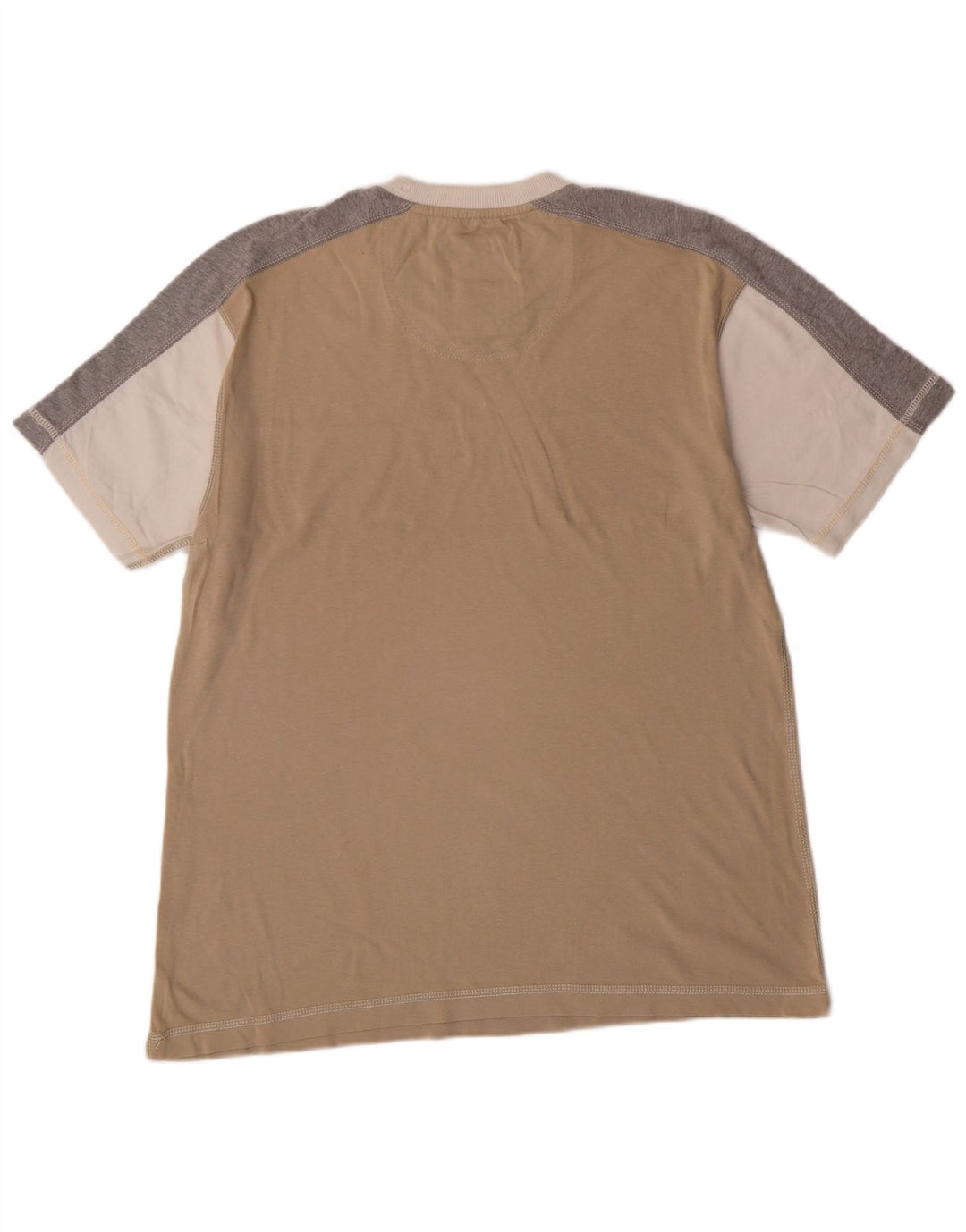 Champion Herre Grafisk T-Shirt Top Stor Beige Colourblock
