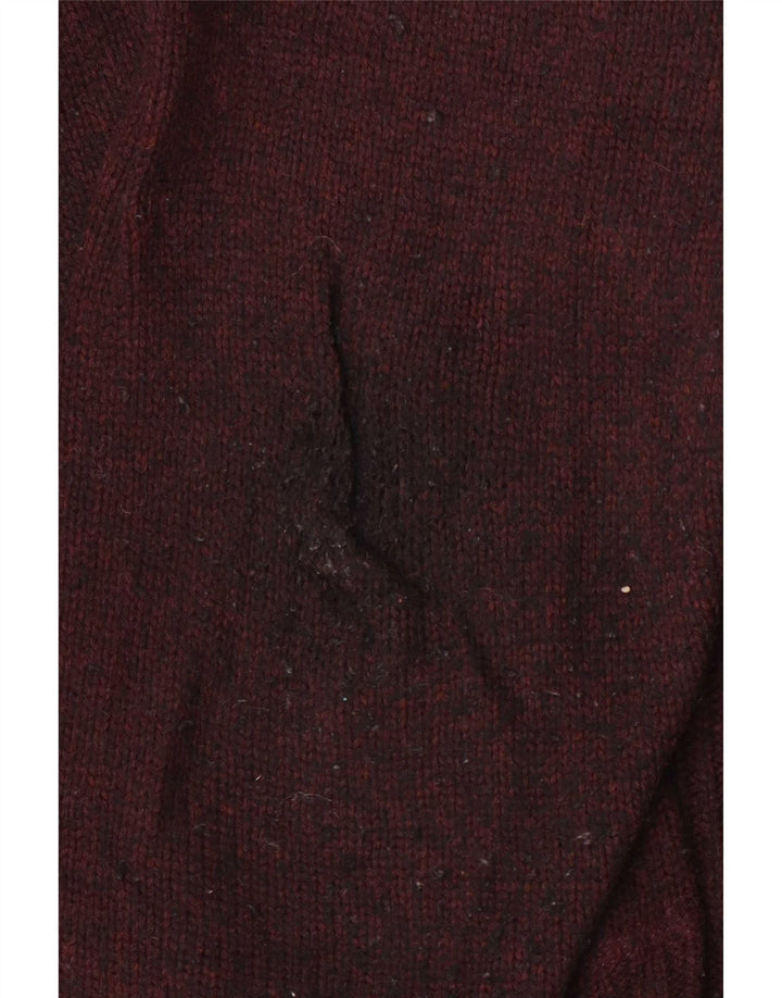 Marks & Spencer Herre sweater med lynlåshals Stor Bourgogne lammeuld