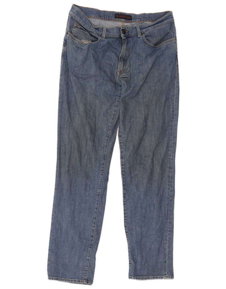 Trussardi Straight Jeans til mænd W36 L32 blå bomuld