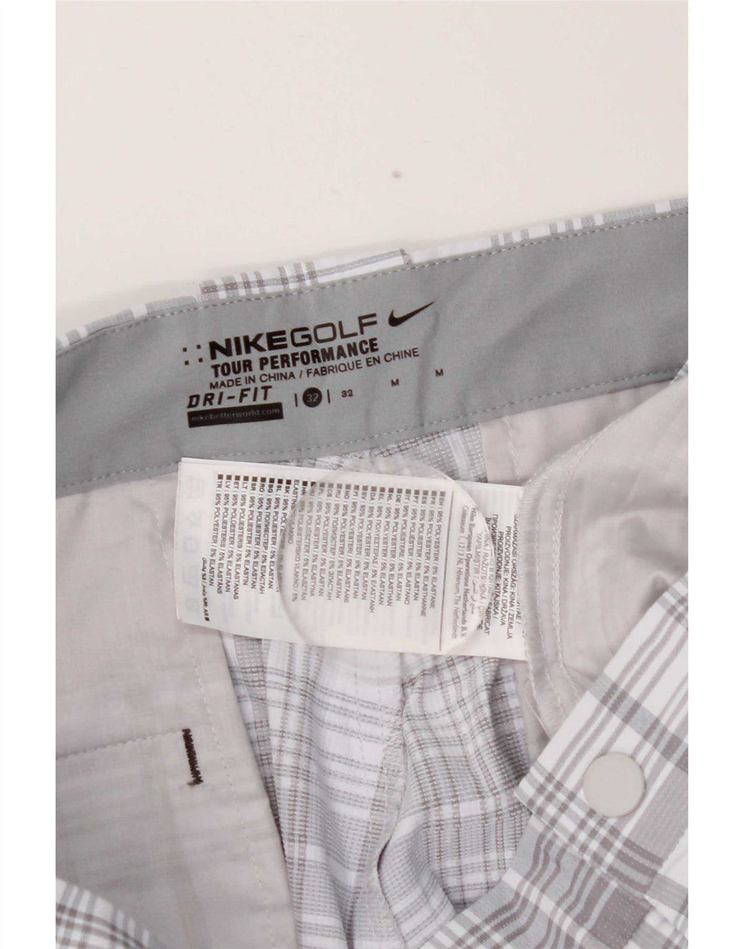 Nike Herre Dri Fit Chino Shorts W32 Medium Grey Ternet polyester