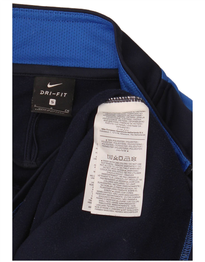 NIKE Herre Dri Fit Pullover Træningsdragt Top Lille Marineblå Colourblock