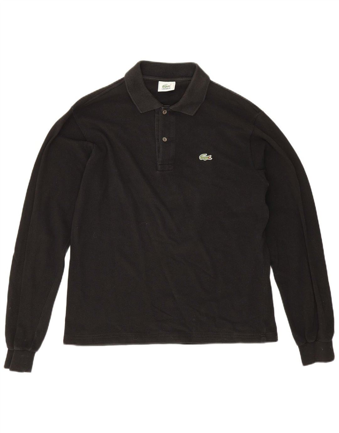Lacoste Langærmet Polo Shirt til mænd Størrelse 4 Medium Sort Bomuld