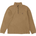 IZOD Mens Zip Neck Top Long Sleeve Medium Beige Cotton Vintage Izod and Second-Hand Izod from Messina Hembry 