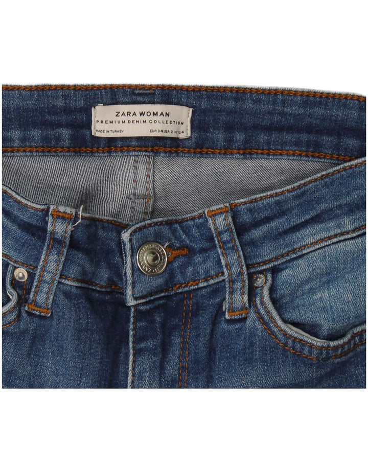 Zara Dame Flared Jeans EU 34 2XS W24 L31 Blå