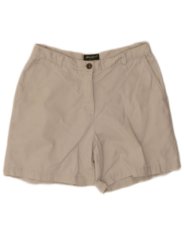 Eddie Bauer Womens Chino Shorts US 10 Large W30  White