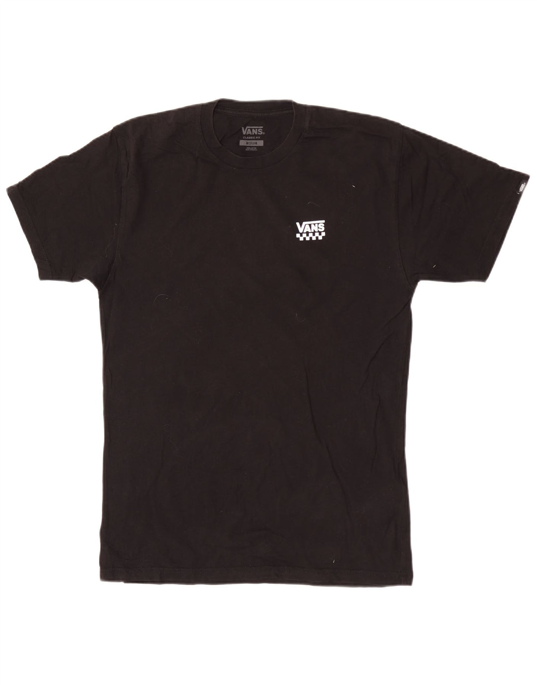 Vans Herre Classic Fit T-Shirt Top Medium Sort Bomuld