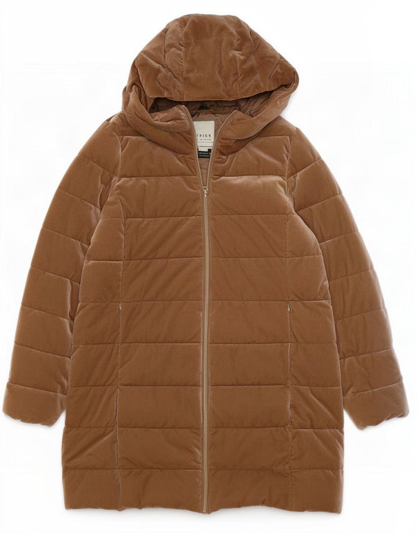 Geox Womens Respira hættepolstret frakke UK 16 Stor brun polyester