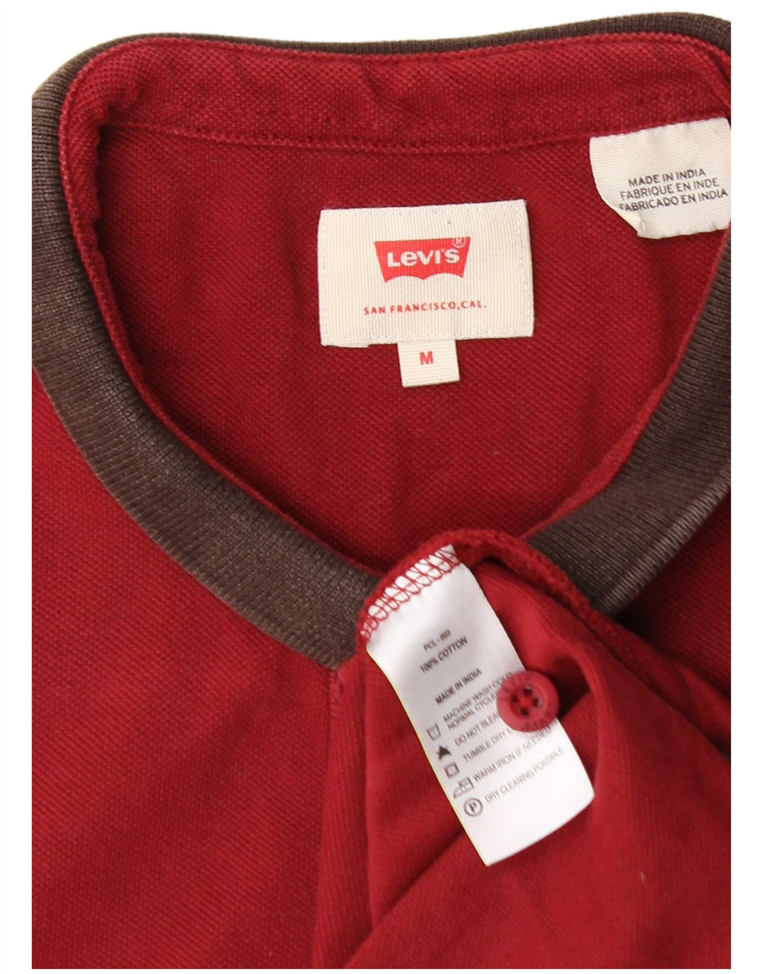 Levi's Poloshirt til mænd Medium Rød Colourblock Bomuld